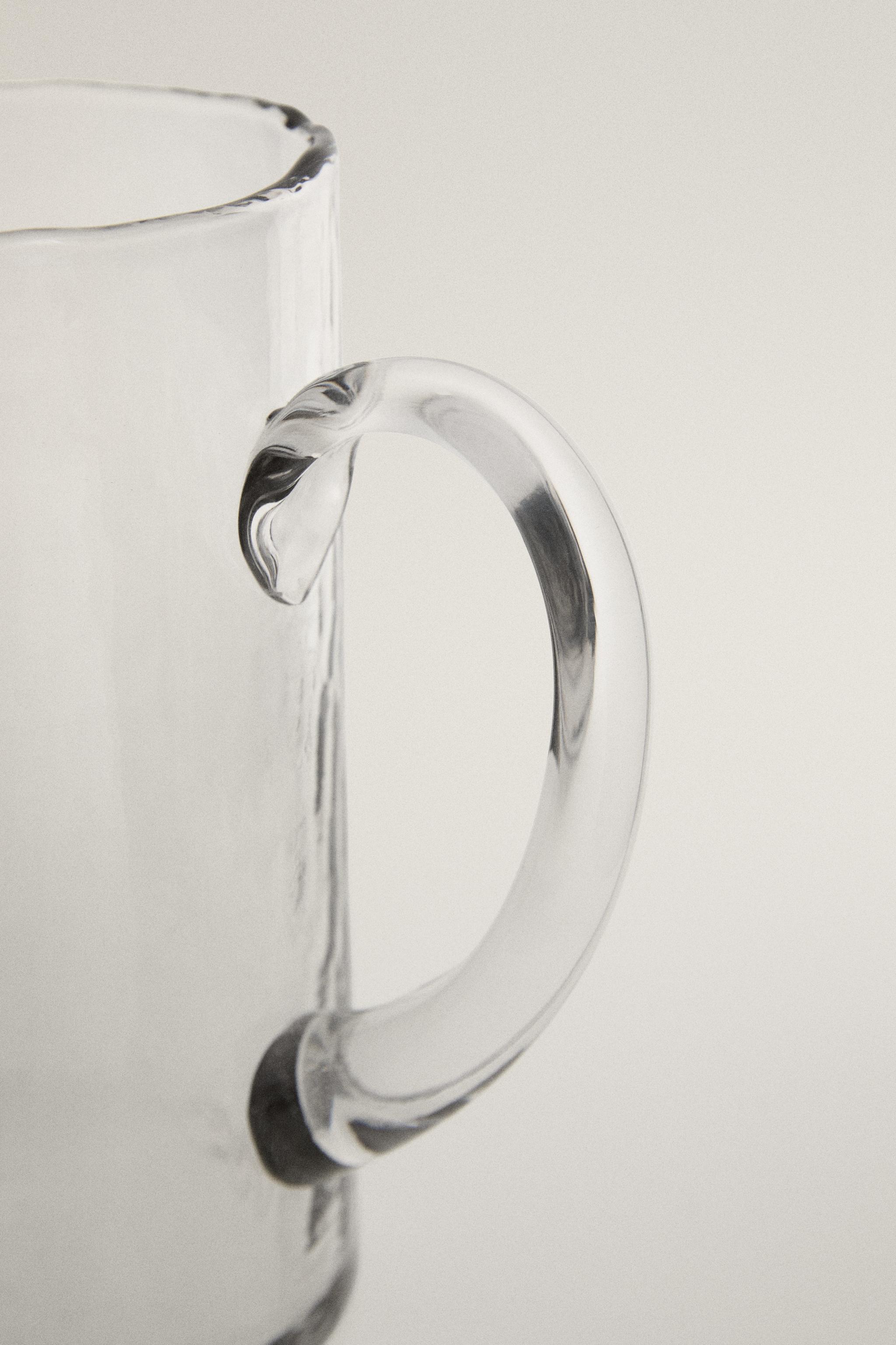 HAMMERED GLASS PITCHER